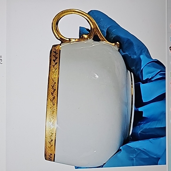 Haviland Limoges France Coffee Tea Cups Gold Silver Anniversary 11 pcs - Picture 2 of 11